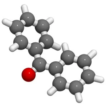 Benzophenone molecule, chemical structure. Stock Illustration