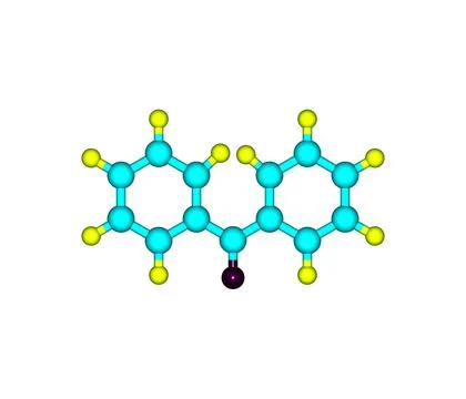 Benzophenone molecule isolated on white Stock Illustration