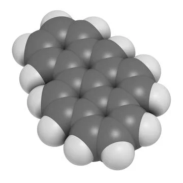 Benzopyrene (BaP) polycyclic aromatic hydrocarbon molecule. Stock Illustration