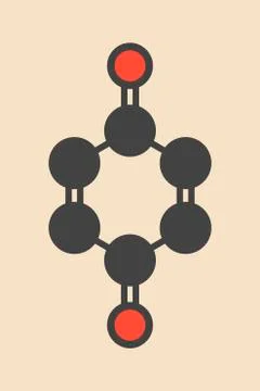 Benzoquinone molecule Stock Illustration