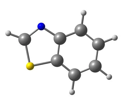 Benzothiazole molecule isolated on white Stock Illustration