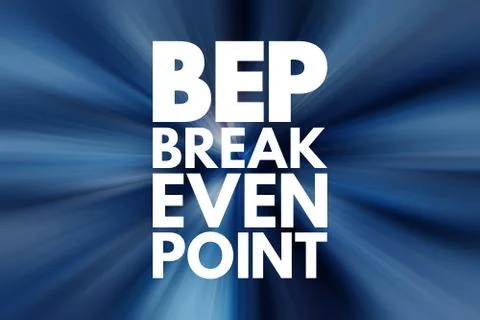 BEP - Break Even Point acronym, business concept background Illustrazione stock