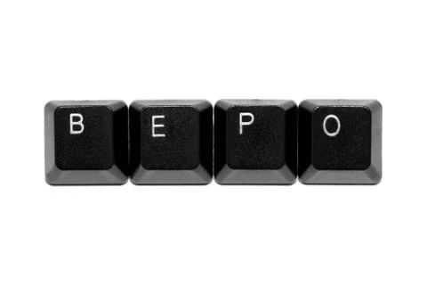 Bepo keyboard keys Stock Photos
