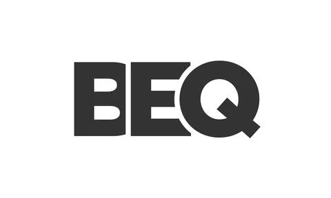 BEQ logo design template with strong and modern bold text. Initial based ve.. Stock Illustration