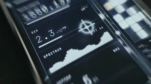 BER indicator, Bit Error Rate measuring data transmission quality Stock Footage 335476946