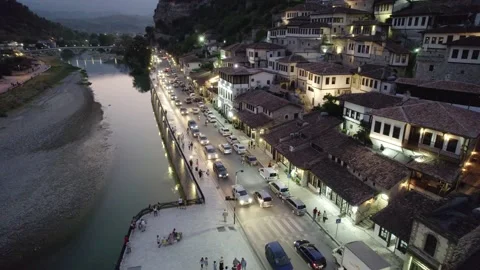 Berat on early evening Stock Footage 239757651