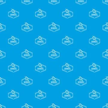 Berberis pattern vector seamless blue Stock Illustration
