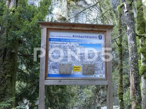 Berchtesgaden National Park Almbach klamm Gorge Canyon valley Germany Stock Photos
