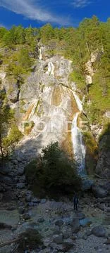 Berchtesgaden National Park Almbach klamm Sulzer waterfall gorge valley Germany Stock Photos