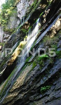 Berchtesgaden National Park Wimbach klamm Waterfall Gorge Canyon valley Germany Stock Photos