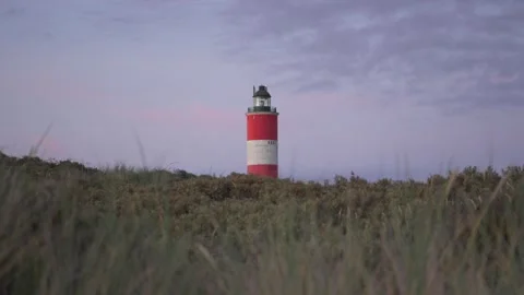 Berck Lighthouse Berck-sur-Mer France landmark Opal Coast Côte d'Opale region Video stock 334160707