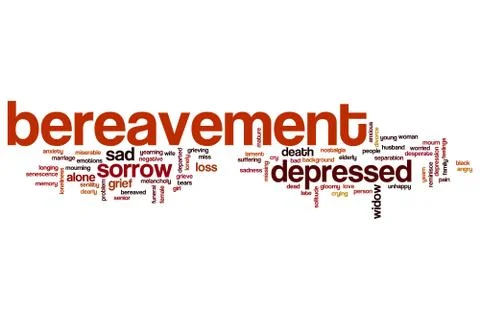 Bereavement word cloud Stock Illustration