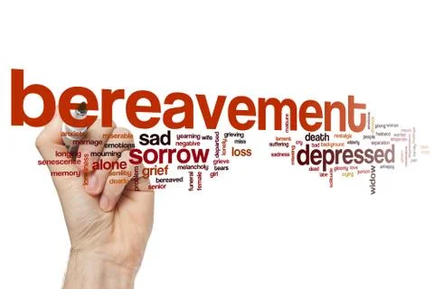 Bereavement word cloud Stock Illustration