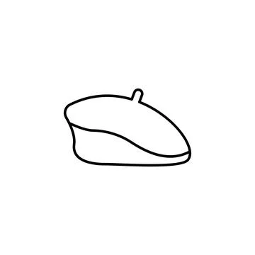 Beret icon. Element of hat icon for mobile concept and web apps. Thin line beret Stock Illustration