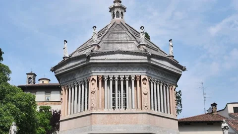 Bergamo alta baptistery Stock Footage 196275286