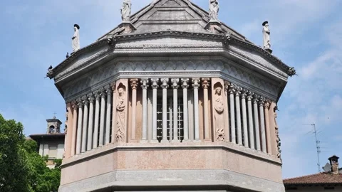 Bergamo alta baptistery Stock Footage 196276052
