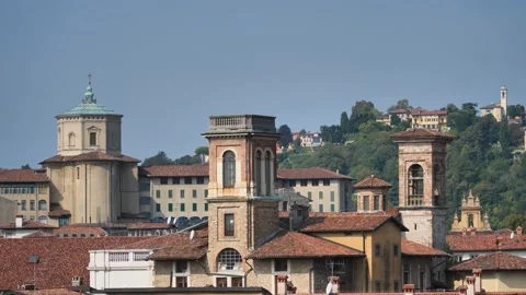 Bergamo alta view Stock Footage 139342991