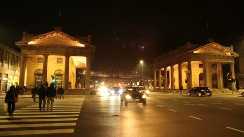 Bergamo night Stock-Footage 93544815