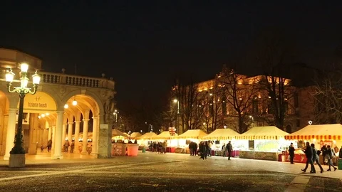 Bergamo night Stock-Footage 93545810