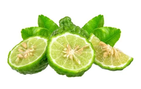 Bergamot fruit isolated on the white background Stock Photos