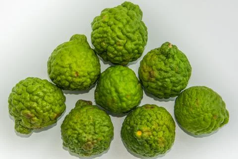 Bergamot fruit on white background. Stock Photos