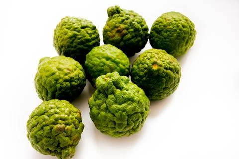 Bergamot fruit on white background. Stock Photos