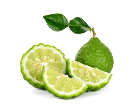 Bergamot isolated on the white background Stock Photos