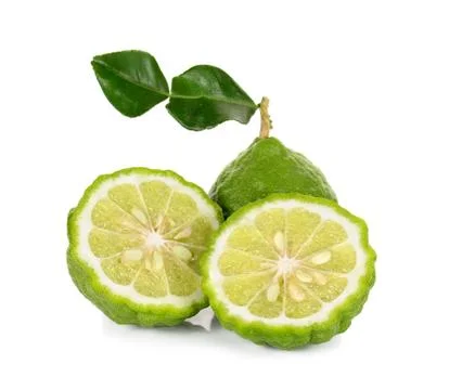 Bergamot isolated on the white background Stock Photos