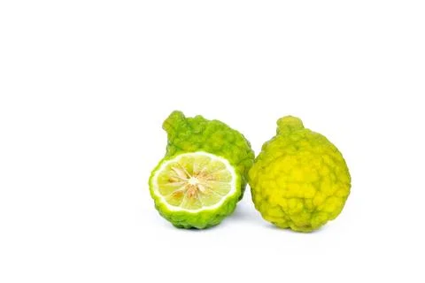 Bergamot isolated on white background. Studio shot. Stock Photos