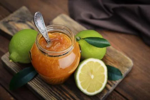 Bergamot orange  jam Stock Photos