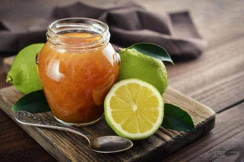 Bergamot orange  jam Stock Photos