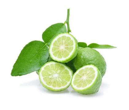 Bergamot on white background. Stock Photos