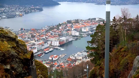 Bergen - cable car run 스톡 동영상 104576687