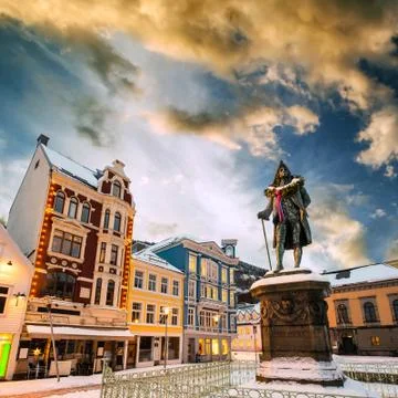 Bergen at Christmas Stock Photos