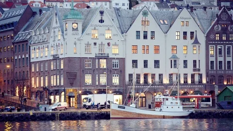 Bergen city 스톡 동영상 103862861
