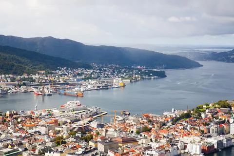 Bergen city Stock Photos