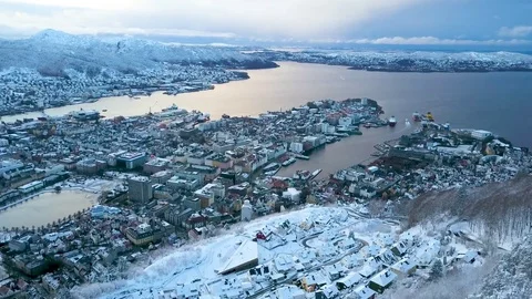 Bergen Norway Drone Vídeos de archivo 84796591