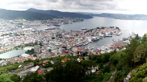 BERGEN PANORAMIC 库存影片 67857838