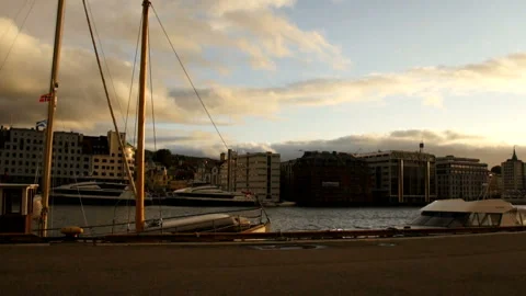 Bergen Port Stock Footage 91331041