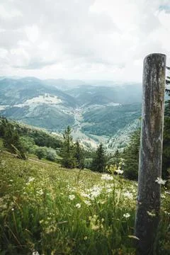 Berglandschaft mit Wolken Stock Photos