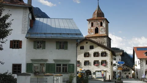 Bergün in Swiss Alps Stock Footage 148648252
