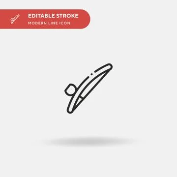 Berimbau Simple vector icon. Illustration symbol design template for web mobi Illustrazione stock