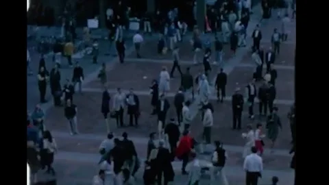 BERKELEY - 1964 - Students holding placards at the University of California, Stock Footage 340651095