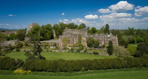 Berkeley Castle from the air. Stock Photos