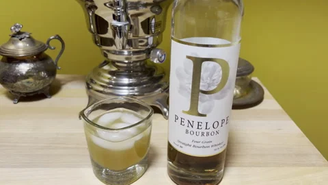 Berkeley Heights, NJ, USA - 01-22-2022: preparing homemade bourbon sour Stock Footage 326351356