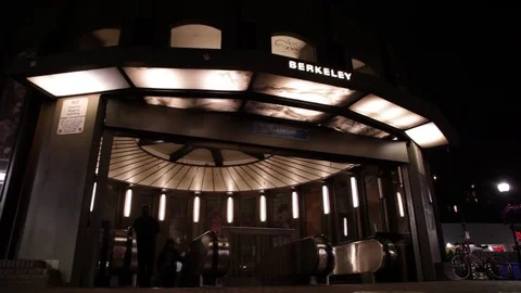 Berkeley SubwayStation Dolly Night 1 Stock Footage 79019264