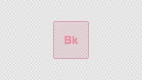 Berkelium Bk Periodic Table Element Tile Clean No Text Animation Video Overlay A Stock Footage 339364465
