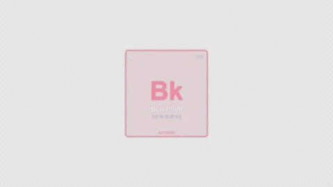 Berkelium Bk Periodic Table Element Tile Labeled Animation Video Overlay Alpha 4 Vídeos de archivo 339364514