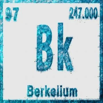 Berkelium Chemical Element Blue on White Stock Illustration