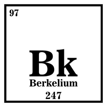 Berkelium Periodic Table of the Elements Vector illustration eps 10 イラスト素材